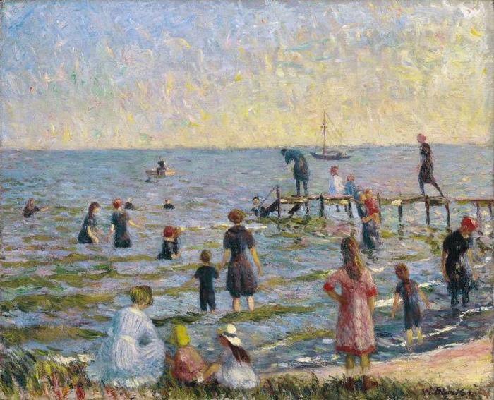 William Glackens Bathing at Bellport, Long Island France oil painting art